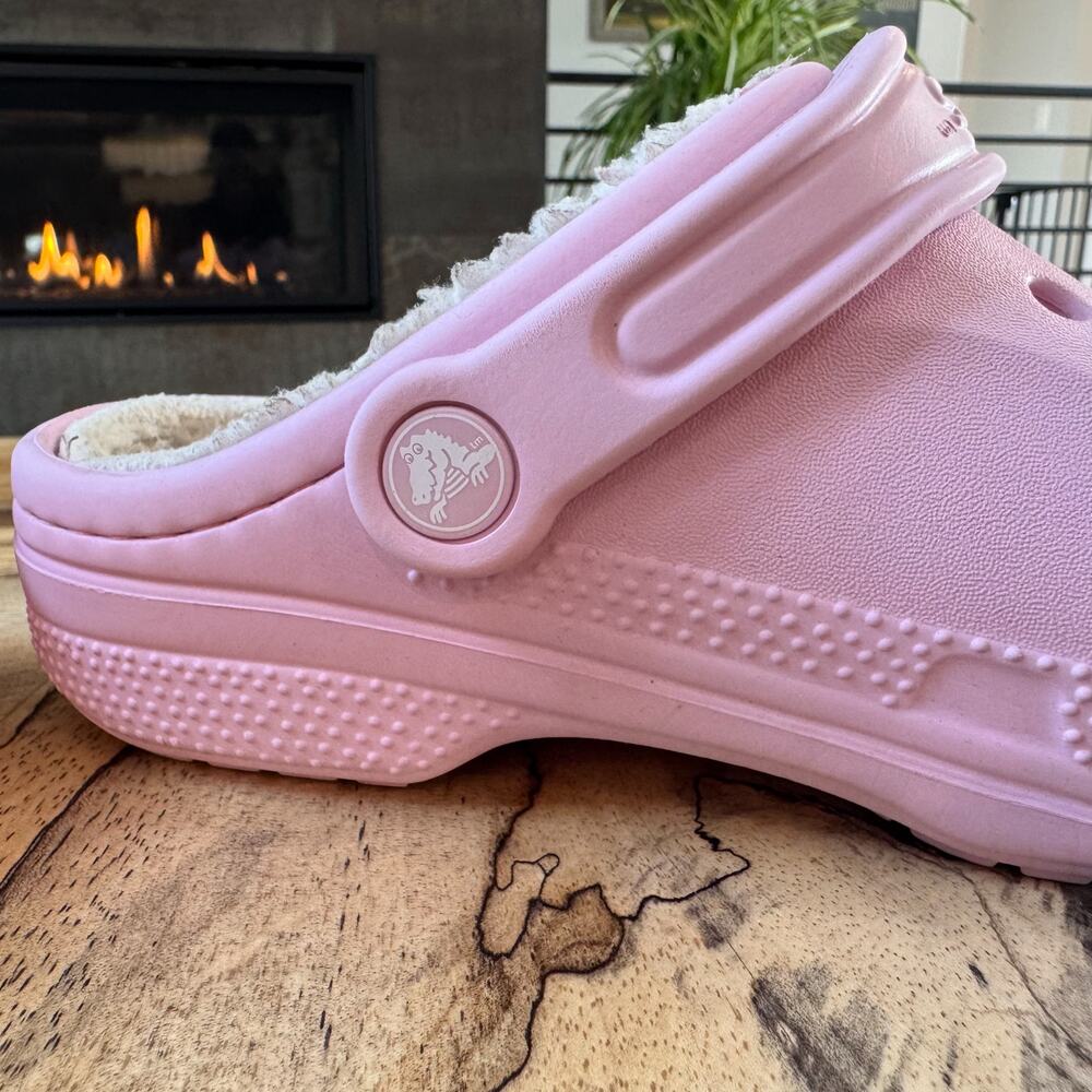 Crocs Ralen Lined Clogs Women's Size 6 - Ballerina Pink Fuzzy Slippers Coquette - Picture 3 of 15